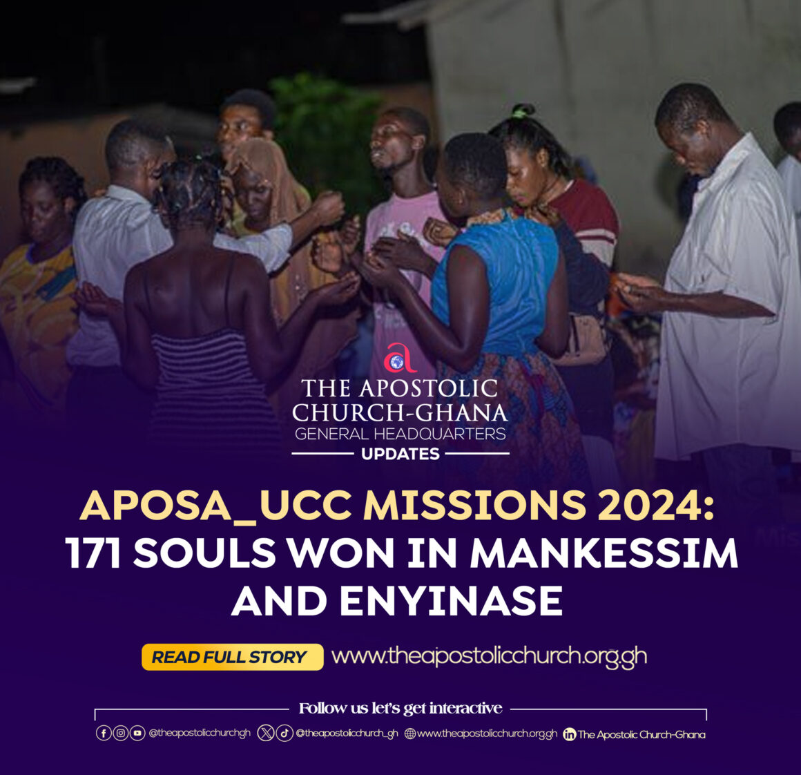 APOSA_UCC Missions 2024: 171 Souls Won in Mankessim and Enyinase APOSA_UCC Missions 2024: 171 Souls Won in Mankessim and Enyinase