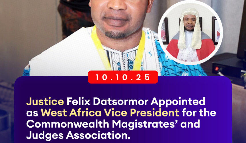 Justice Felix Datsormor Appointed as West Africa Vice President for the “CMJA”