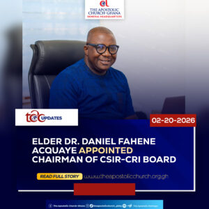 Elder Dr. Daniel Fahene Acquaye Appointed Chairman of CSIR-CRI Board Elder Dr. Daniel Fahene Acquaye Appointed Chairman of CSIR-CRI Board