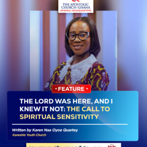 The Lord Was Here, and I Knew It Not: The Call to Spiritual Sensitivity The Lord Was Here, and I Knew It Not: The Call to Spiritual Sensitivity