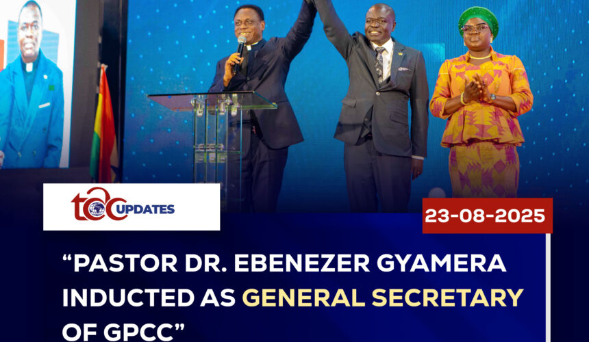 Pastor Dr. Ebenezer Gyamera Inducted as General Secretary of GPCC